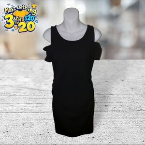 Motherhood maternity black cold shoulder dress size M